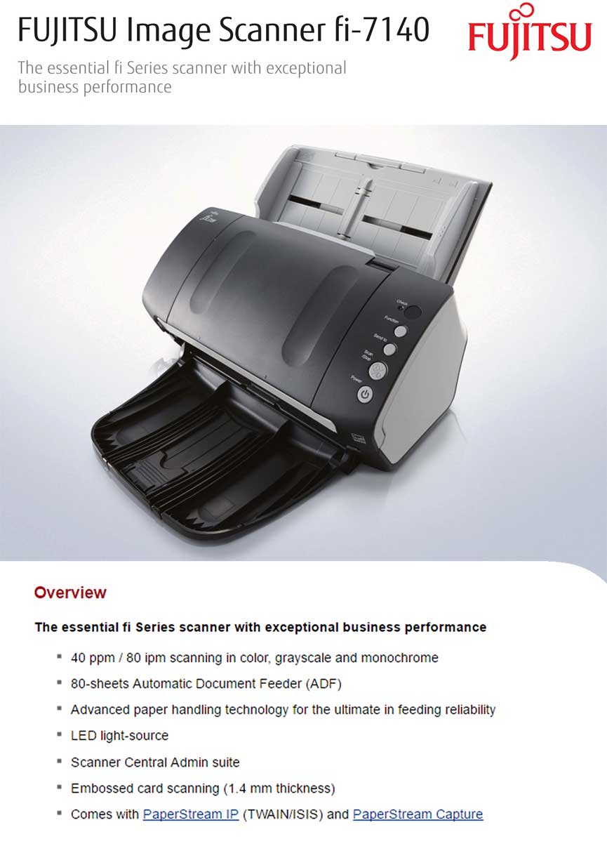 Fujitsu fi7140 Duplex Document Scanner